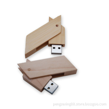 Cylindrical Wooden USB Flash Drive (PZW224)